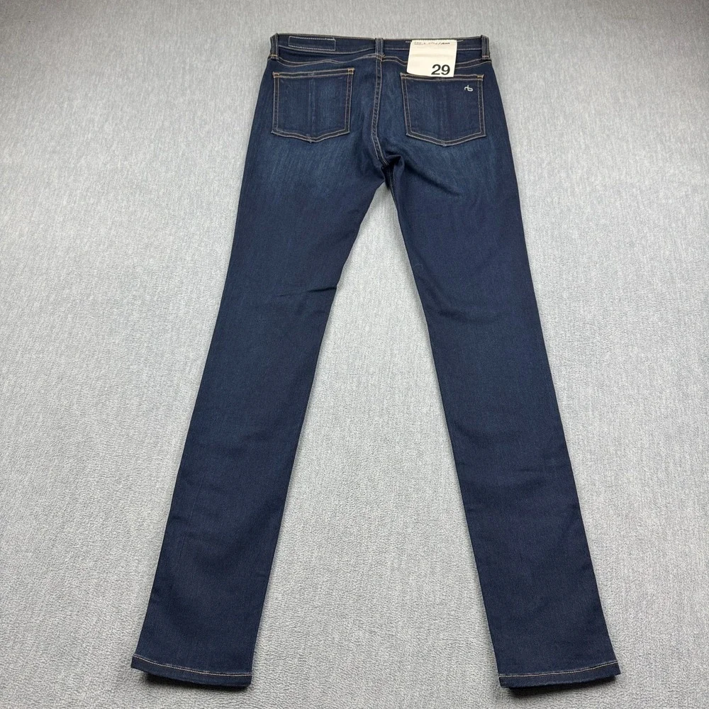 Rag & Bone Jeans Womens 29X30 Blue Denim Bedford High Rise Skinny Pants Classic
